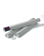 White Postal Tubes with Plastic End Caps